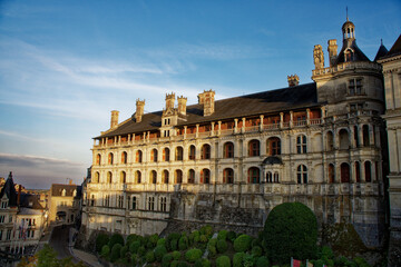 Royal castle of blois at sunset