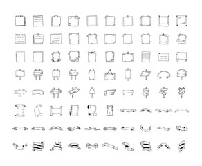Set of Hand-Drawn Banners