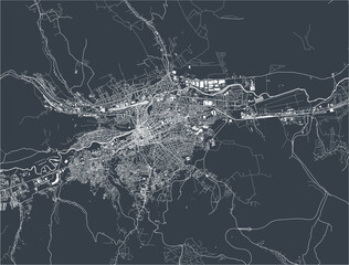 map of the city of Cluj-Napoca, Romania