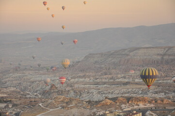 Cappadocia hot air balloon tour aerial view Mount Erciyes sunrise and valleys 2016