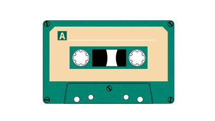 Fototapeta premium カセットテープ_緑