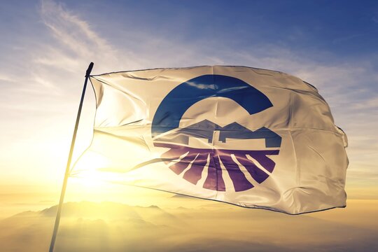 Chandler of Arizona of United States flag waving on the top