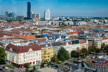 プラター遊園地の観覧車から眺めたウィーンの眺め