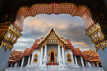 Wat Benchamabophit (a.k.a. 
The Marble Temple) in Bangkok, Thailand