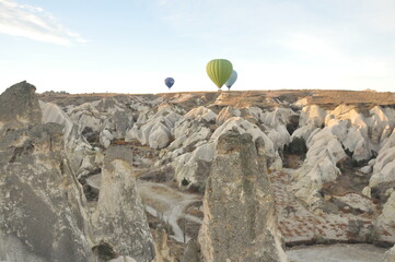 Cappadocia hot air balloon tour aerial view Mount Erciyes sunrise and valleys 2016