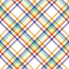 Rainbow Chevron Plaid Tartan textured Seamless Pattern Design