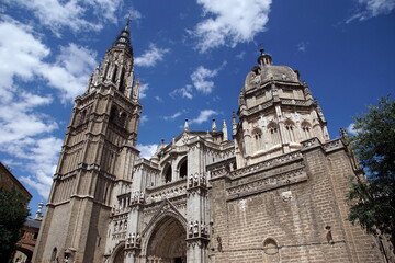 Toledo Cathedral in Toledo, Spain.The Primate Cathedral of Saint Mary of Toledo, 13th century high gothic cathedral of Toledo, Spain