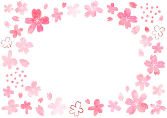 桜のイラストフレーム