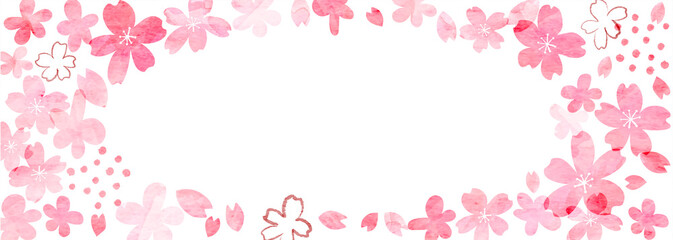 桜のイラストフレーム