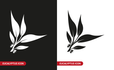 Vector image. Eucalyptus leaf icon.