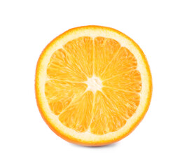 Cut orange isolated on white. Exotic fruit