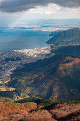 Beppu Town - A scenaric view from a top of Tsurumi mountain
