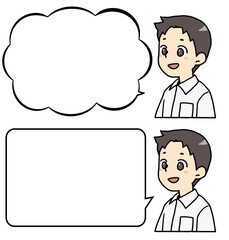 男子学生のバストアップ