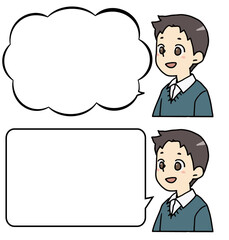 男子学生のバストアップ