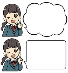 女子学生のバストアップ