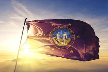 Chesapeake of Virginia of United States flag waving on the top