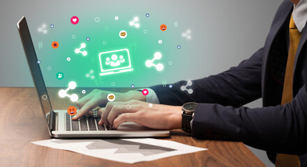 Hand surfing on the social media