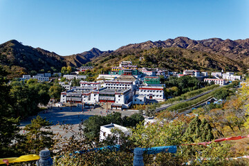 Badekar Monastery,  China - 4th october 2019 : Global view of the Badekar Lamasery: also known as...