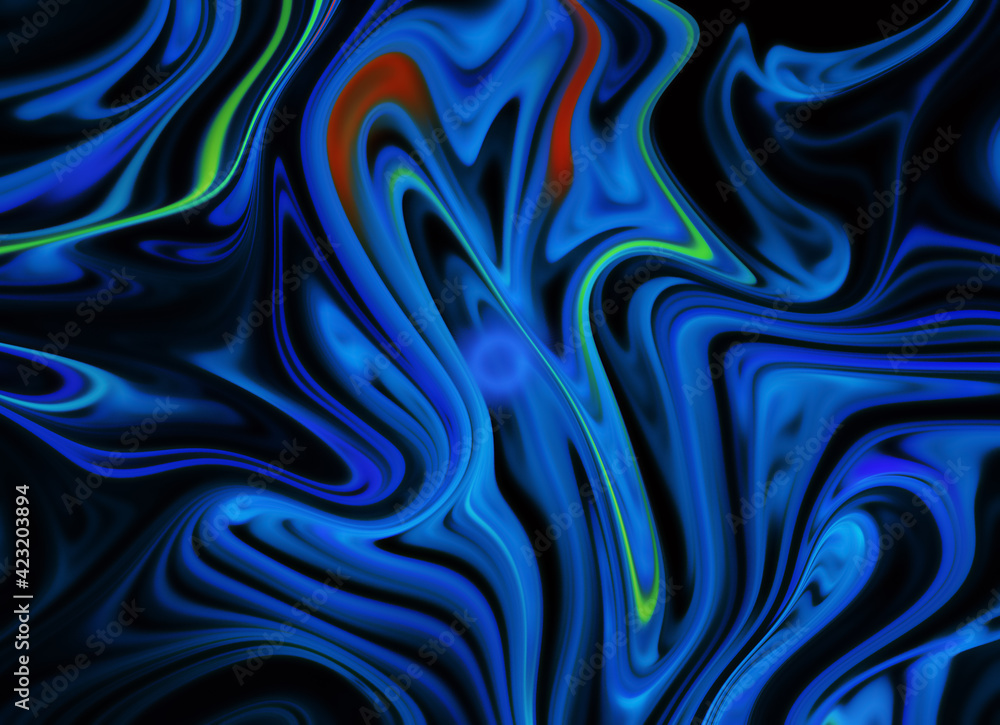 Poster abstract color dynamic background with lighting effect. fractal wavy. fractal art