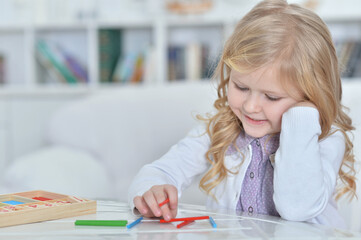 little girl playing