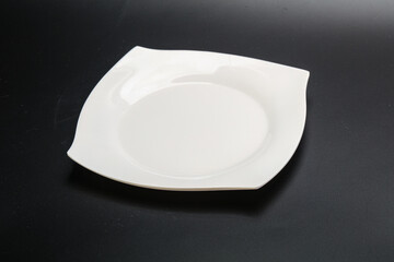 White empty plate for serving