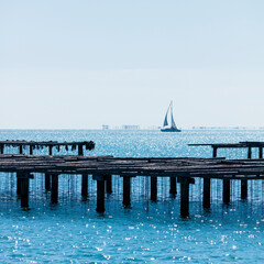 L'Avi Agusti Mussel Farm, Sant Carles de la Rapita Village, The Ebre Delta Natural Park, Terres de...
