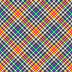 Fototapeta premium Rainbow Chevron Plaid Tartan textured Seamless Pattern Design