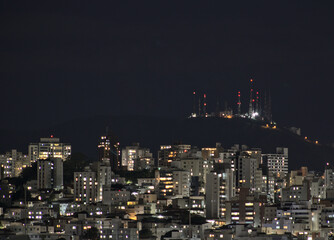 Fototapeta na wymiar city skyline at night belo horizonte minas gerais brasil brazil