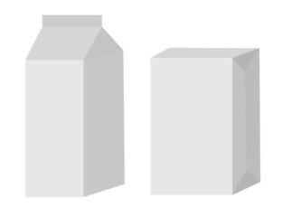 Blank milk package.Juice cardboard box mockup vector design.