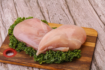 Raw chicken breast for cooking