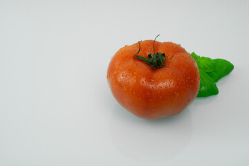 Tomato with Basil leaf