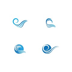 Naklejka premium water wave icon vector illustration design