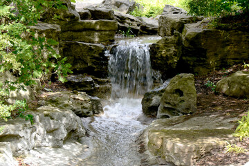 Botanical Garden of Canada Burlington Royal waterfall among the rocks
