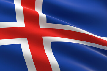 Fototapeta premium Flag of Iceland