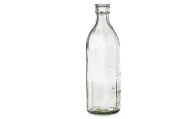 pharmacy utensils previously used on white background, isolate