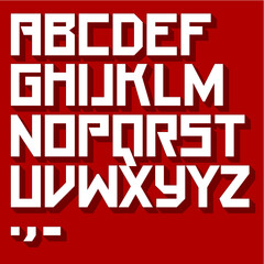 Modern pixel font. Geometric typography