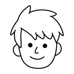 Cartoon head Symbol. avatar male icon. man face icon vector