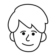 Cartoon head Symbol. avatar male icon. man face icon vector