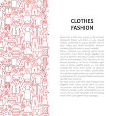Fototapeta na wymiar Clothes Fashion Line Pattern Concept