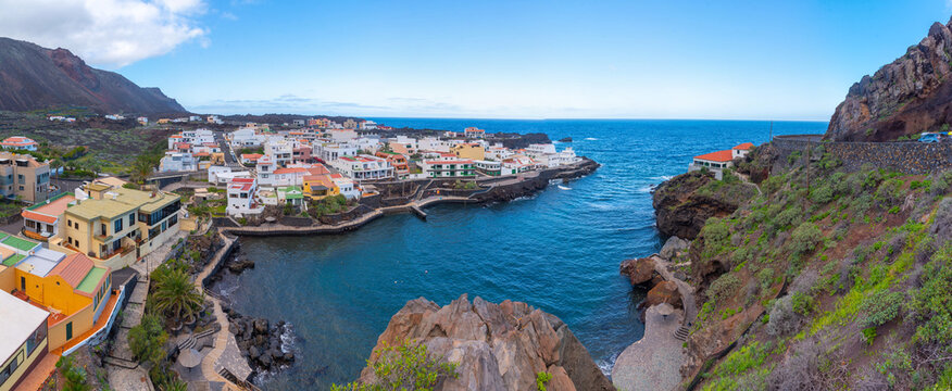 Tamaduste village situated on shore of El Hierro island at Canary islands, Spain.