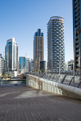 Naklejka premium View on Dubai Marina skyscrapers