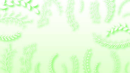 Abstract Background Summer Leaves With Shadows Vector Design Style Template