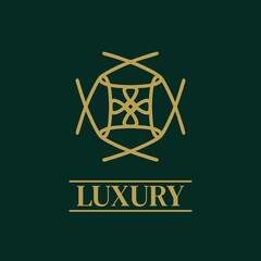 Mandala Geometric ornament logo Elegant premium icon vector design