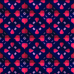 Naklejka na ściany i meble Geometric vector pattern with triangular elements. Seamless abstract ornament for wallpapers and backgrounds.