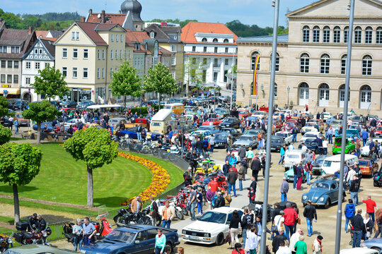 Oldtimer-Treffen auf dem Schlossplatz in Coburg, Deutschland