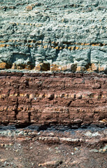 Strata of rock in the Colorado National Monument, USA