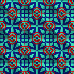  Geometric vector pattern with triangular elements. Seamless abstract ornament for wallpapers and backgrounds.