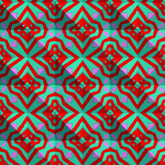  Geometric vector pattern with triangular elements. Seamless abstract ornament for wallpapers and backgrounds.