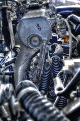 Fototapeta na wymiar engine of a motorcycle