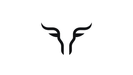 Creative Bull Head Logo Design Vector